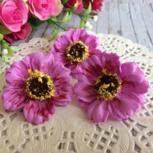 Бутон маку (фоаміран), 4 см, бузково-малиновий