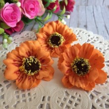 Бутон маку (фоаміран), 4 см, помаранчевий