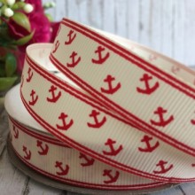 Репс 1,5 см, якір, молочний з червоним