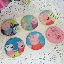 Наклейки, свинка Пеппа, набір №3 - (6 шт.)