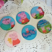 Наклейки, свинка Пеппа, набір №2 - (6 шт.)