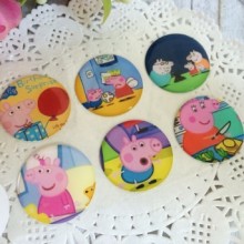 Наклейки, свинка Пеппа, набір №1 - (6 шт.)