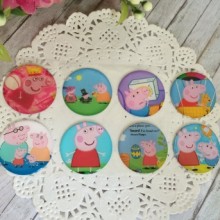 Наклейки, свинка Пеппа, набір №7 - (8 шт.)