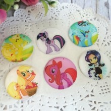 Наклейки, Поні, набір №1 - (6 шт.)