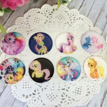 Наклейки, Поні, набір № 9 - (8 шт.)