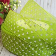 Органза горох 2,5 см, оливкова