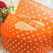 Органза горох 2,5 см, помаранчева