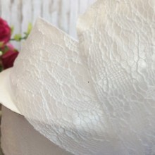 Атлас 4 см, мереживо, білий