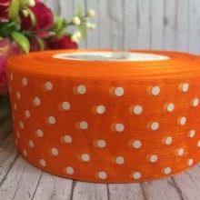 Органза горох 4 см, помаранчевий