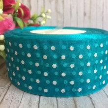 Органза горох 4 см, бірюзовий