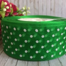 Органза горох 4 см, зелений