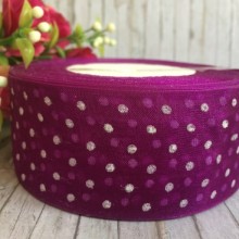 Органза горох 4 см, темно-фіолетовий