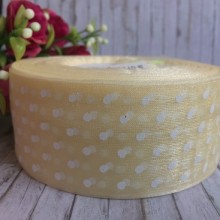 Органза горох 4 см, молочний