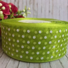 Органза горох 4 см, оливковий