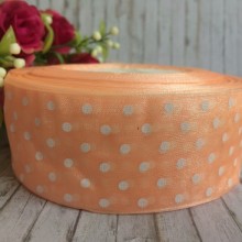 Органза горох 4 см, персиковий