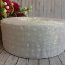Органза горох 4 см, білий