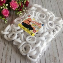 Гумка Калуш (велюрчик), 2,7 см, біла, упаковка 100 шт.