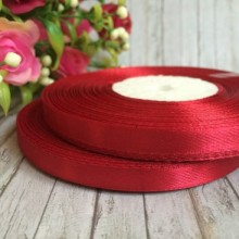 Атлас 0,6 см, бургунді, рулон 33 м