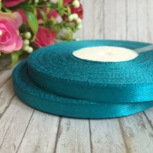 Атлас 0,6 см, бірюзовий, рулон 33 м