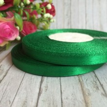 Атлас 0,6 см зелений рулон 33 м