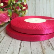 Атлас 0,6 см, малиновий, рулон 33 м