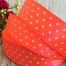 Атлас 2,5 см горох, яскраво-помаранчевий, метр