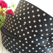 Атлас горох 2,5 см, чорно-білий, метр