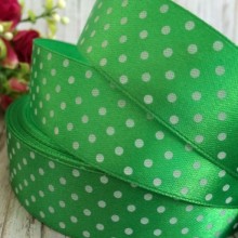 Атлас 2,5 см горох, середньо-зелений, метр