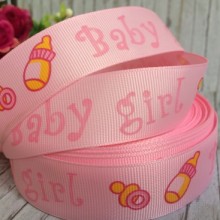 Репс 2,5 см, Baby girl, світло-рожевий