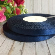 Атлас 0,6 см, сапфіровий, рулон 33 м