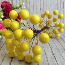 Калина глянсова, 12 мм, жовта, пучок