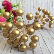 Калина глянсова, 12 мм, золото, пучок