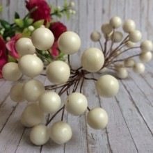 Калина глянсова, 12 мм, біла, пучок