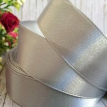 Атлас 2,5 см, срібло, метр