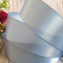 Атлас 2,5 см, блакитний, метр