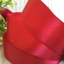 Атлас 2,5 см, бургунді, метр