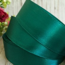 Атлас 2,5 см, смарагдовий, метр