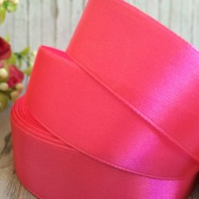 Атлас 2,5 см, світло-малиновий, метр