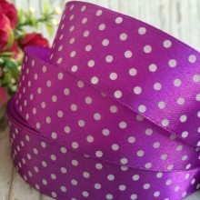 Атлас 2,5 см горох, середньо-фіолетовий, метр