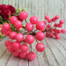 Калина глянсова, 12 мм, яскраво-рожева, пучок