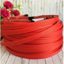 Обруч метал, у репсі, червоний, 7 мм, ціна за 1 шт.