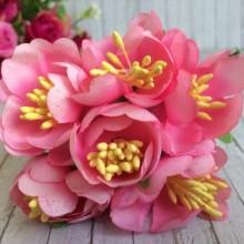 Півонія розкритий, 4,5 см, яскраво-рожевий, пучок