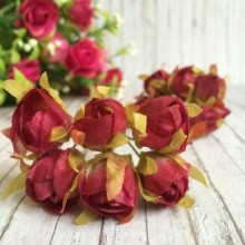 Тюльпан, 2 см, бургунді, пучок