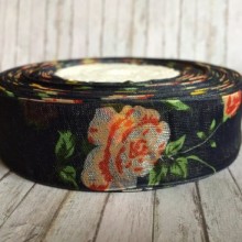 Органза троянда 2,5 см, сапфірова