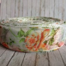 Органза троянда 2,5 см, біла