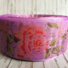 Органза троянда 4 см, бузкова