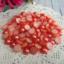 Напівбусина, 8 мм, цегляний, 100 шт.