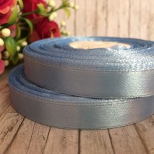 Атлас 1,2 см, блакитний, рулон 33 м