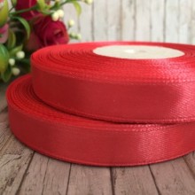 Атлас 1,2 см, кораловий, рулон 33 м