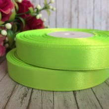 Атлас 1,2 см, салатовий, рулон 33 м